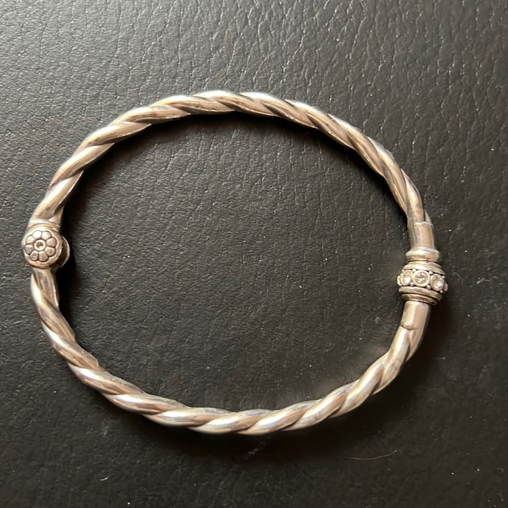 - Brighton add charms crystal bangle bracelet.